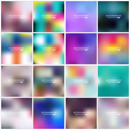 Abstract Creative concept vector multicolored blurred background set. For Web and Mobile Applications, art illustration template design, business infographic and social media, modern decoration.のイラスト素材