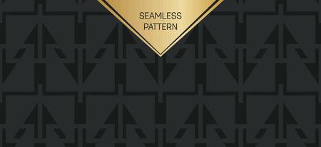 Abstract concept vector monochrome geometric pattern. Dark blue, gold minimal background. Creative...
