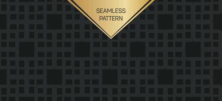 Abstract concept vector monochrome geometric pattern. Dark blue, gold minimal background. Creative...