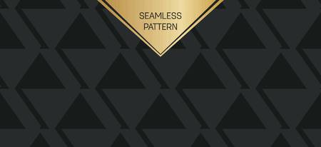 Abstract concept vector monochrome geometric pattern. Dark blue, gold minimal background. Creative...