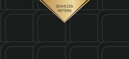 Abstract concept vector monochrome geometric pattern. Dark blue, gold minimal background. Creative...