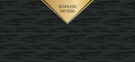 Abstract concept vector monochrome geometric pattern. Dark blue, gold minimal background. Creative illustration template. Seamless stylish texture. For wallpaper, surface, web design, textile, decor.のイラスト素材