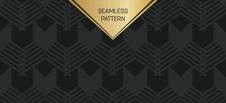 Abstract concept vector monochrome geometric pattern. Dark blue, gold minimal background. Creative...