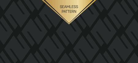 Abstract concept vector monochrome geometric pattern. Dark blue, gold minimal background. Creative...