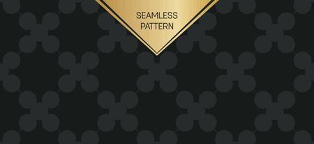 Abstract concept vector monochrome geometric pattern. Dark blue, gold minimal background. Creative illustration template. Seamless stylish texture. For wallpaper, surface, web design, textile, decorのイラスト素材