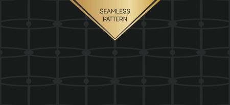 Abstract concept vector monochrome geometric pattern. Dark blue, gold minimal background. Creative illustration template. Seamless stylish texture. For wallpaper, surface, web design, textile, decorのイラスト素材