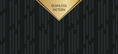 Abstract concept vector monochrome geometric pattern. Dark blue, gold minimal background. Creative illustration template. Seamless stylish texture. For wallpaper, surface, web design, textile, decorのイラスト素材