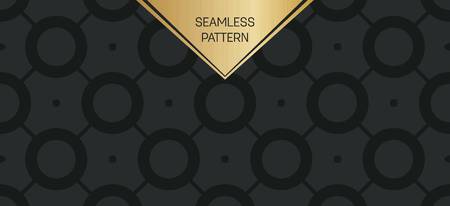 Abstract concept vector monochrome geometric pattern. Dark blue, gold minimal background. Creative illustration template. Seamless stylish texture. For wallpaper, surface, web design, textile, decorのイラスト素材
