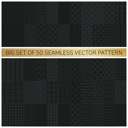 Abstract concept vector monochrome geometric pattern. Dark blue, gold minimal background. Creative illustration template. Seamless stylish texture. For wallpaper, surface, web design, textile, decorのイラスト素材