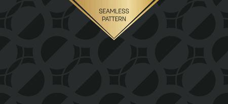 Abstract concept vector monochrome geometric pattern. Dark blue, gold minimal background. Creative illustration template. Seamless stylish texture. For wallpaper, surface, web design, textile, decorのイラスト素材