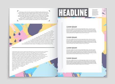 Abstract vector layout background set. For art template design, list, front page, mockup brochure theme style, banner, idea, cover, booklet, print, flyer, book, blank, card, ad, sign, sheet, a4のイラスト素材