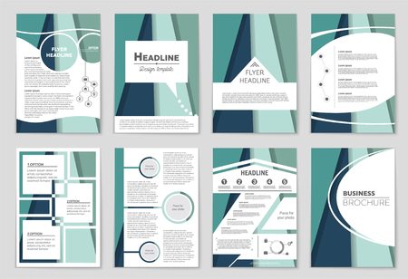 Abstract vector layout background set. For art template design, list, front page, mockup brochure theme style, banner, idea, cover, booklet, print, flyer, book, blank, card, ad, sign, sheet,, a4.のイラスト素材