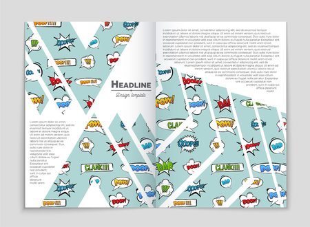 Abstract vector layout background set. For art template design, list, front page, mockup brochure theme style, banner, idea, cover, booklet, print, flyer, book, blank, card, ad, sign, sheet, a4.のイラスト素材