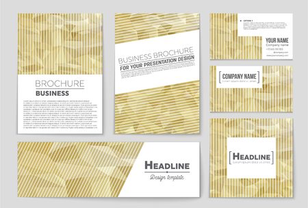 Abstract vector layout background set. For art template design, list, front page, mockup brochure theme style, banner, idea, cover, booklet, print, flyer, book, blank, card, ad, sign, sheet, a4のイラスト素材