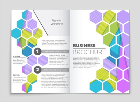 Abstract vector layout background set. For art template design, list, front page, mockup brochure theme style, banner, idea, cover, booklet, print, flyer, book, blank, card, ad, sign, sheet,, a4.のイラスト素材