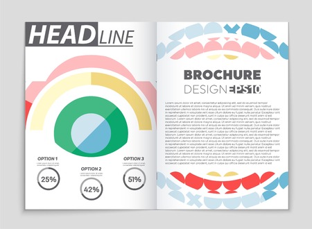 Abstract vector layout background set. For art template design, list, front page, mockup brochure theme style, banner, idea, cover, booklet, print, flyer, book, blank, card, ad, sign, sheet, a4.のイラスト素材
