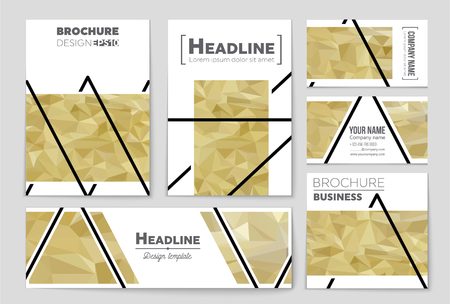 Abstract vector layout background set. For art template design, list, front page, mockup brochure theme style, banner, idea, cover, booklet, print, flyer, book, blank, card, ad, sign, sheet, a4のイラスト素材