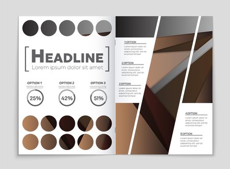 Abstract vector layout background set. For art template design, list, front page, mockup brochure theme style, banner, idea, cover, booklet, print, flyer, book, blank, card, ad, sign, sheet,, a4.のイラスト素材