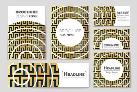 Abstract vector layout background set. For art template design, list, front page, mockup brochure theme style, banner, idea, cover, booklet, print, flyer, book, blank, card, ad, sign, sheet, a4.のイラスト素材