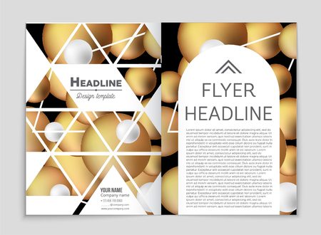 Abstract vector layout background set. For art template design, list, front page, mockup brochure theme style, banner, idea, cover, booklet, print, flyer, book, blank, card, ad, sign, sheet, a4.のイラスト素材