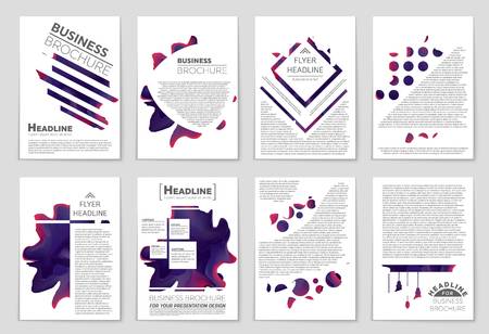 Abstract vector layout background set. For art template design, list, front page, mockup brochure...