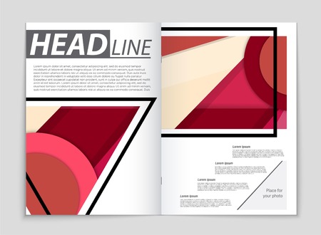 Abstract vector layout background set. For art template design, list, front page, mockup brochure theme style, banner, idea, cover, booklet, print, flyer, book, blank, card, ad, sign, sheet,, a4.のイラスト素材