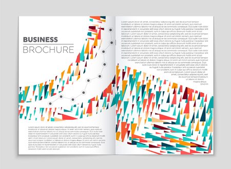 Abstract vector layout background set. For art template design, list, front page, mockup brochure theme style, banner, idea, cover, booklet, print, flyer, book, blank, card, ad, sign, sheet, a4のイラスト素材