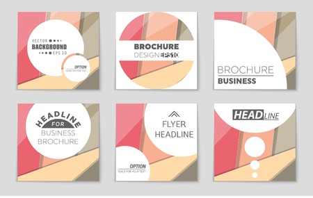 Abstract vector layout background set. For art template design, list, front page, mockup brochure theme style, banner, idea, cover, booklet, print, flyer, book, blank, card, ad, sign, sheet,, a4.のイラスト素材