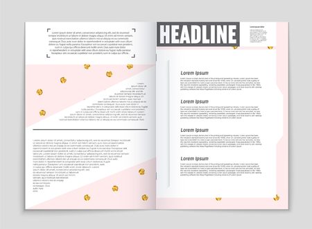 Abstract vector layout background set. For art template design, list, front page, mockup brochure theme style, banner, idea, cover, booklet, print, flyer, book, blank, card, ad, sign, sheet, a4のイラスト素材