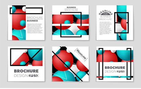 Abstract vector layout background set. For art template design, list, front page, mockup brochure theme style, banner, idea, cover, booklet, print, flyer, book, blank, card, ad, sign, sheet, a4.のイラスト素材