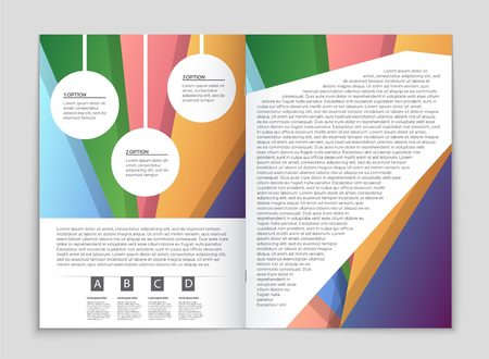 Abstract vector layout background set. For art template design, list, front page, mockup brochure theme style, banner, idea, cover, booklet, print, flyer, book, blank, card, ad, sign, sheet,, a4.のイラスト素材