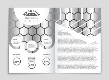 Abstract vector layout background set. For art template design, list, front page, mockup brochure theme style, banner, idea, cover, booklet, print, flyer, book, blank, card, ad, sign, sheet, a4.のイラスト素材