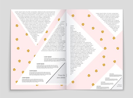 Abstract vector layout background set. For art template design, list, front page, mockup brochure theme style, banner, idea, cover, booklet, print, flyer, book, blank, card, ad, sign, sheet, a4のイラスト素材