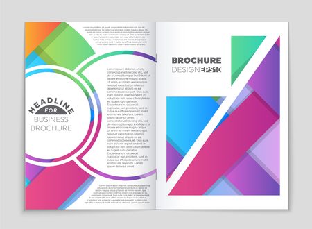 Abstract vector layout background set. For art template design, list, front page, mockup brochure theme style, banner, idea, cover, booklet, print, flyer, book, blank, card, ad, sign, sheet,, a4.のイラスト素材