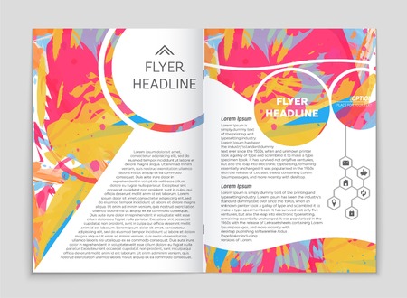 Abstract vector layout background set. For art template design, list, front page, mockup brochure theme style, banner, idea, cover, booklet, print, flyer, book, blank, card, ad, sign, sheet, a4のイラスト素材
