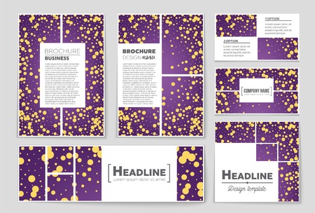 Abstract vector layout background set. For art template design, list, front page, mockup brochure theme style, banner, idea, cover, booklet, print, flyer, book, blank, card, ad, sign, sheet, a4.のイラスト素材