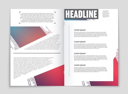 Abstract vector layout background set. For art template design, list, front page, mockup brochure theme style, banner, idea, cover, booklet, print, flyer, book, blank, card, ad, sign, sheet, a4.のイラスト素材