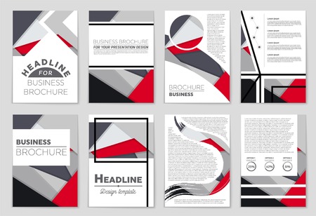 Abstract vector layout background set. For art template design, list, front page, mockup brochure theme style, banner, idea, cover, booklet, print, flyer, book, blank, card, ad, sign, sheet,, a4.のイラスト素材