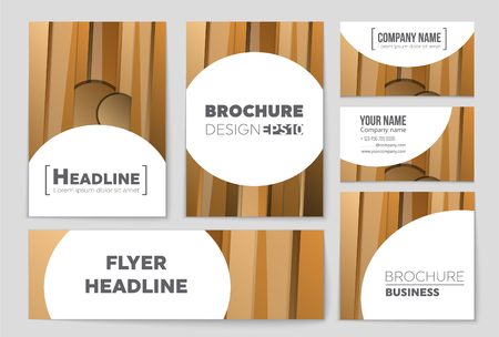 Abstract vector layout background set. For art template design, list, front page, mockup brochure theme style, banner, idea, cover, booklet, print, flyer, book, blank, card, ad, sign, sheet,, a4.のイラスト素材