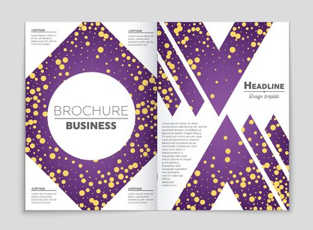 Abstract vector layout background set. For art template design, list, front page, mockup brochure theme style, banner, idea, cover, booklet, print, flyer, book, blank, card, ad, sign, sheet, a4.のイラスト素材