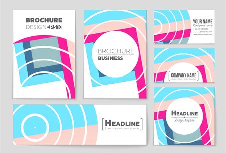 Abstract vector layout background set. For art template design, list, front page, mockup brochure theme style, banner, idea, cover, booklet, print, flyer, book, blank, card, ad, sign, sheet,, a4.のイラスト素材