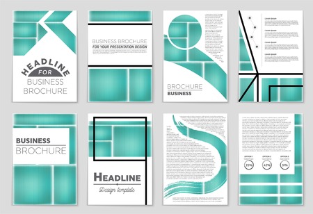 Abstract vector layout background set. For art template design, list, front page, mockup brochure theme style, banner, idea, cover, booklet, print, flyer, book, blank, card, ad, sign, sheet, a4のイラスト素材