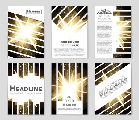 Abstract vector layout background set. For art template design, list, front page, mockup brochure theme style, banner, idea, cover, booklet, print, flyer, book, blank, card, ad, sign, sheet, a4のイラスト素材