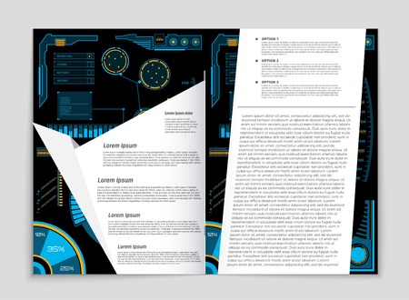 Abstract vector layout background set. For art template design, list, front page, mockup brochure theme style, banner, idea, cover, booklet, print, flyer, book, blank, card, ad, sign, sheet, a4.のイラスト素材