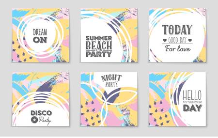 Abstract vector layout background set. For art template design, list, front page, mockup brochure theme style, banner, idea, cover, booklet, print, flyer, book, blank, card, ad, sign, sheet, a4のイラスト素材