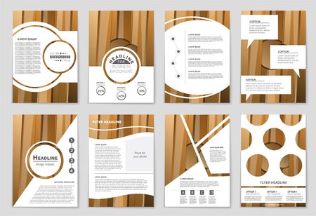 Abstract vector layout background set. For art template design, list, front page, mockup brochure theme style, banner, idea, cover, booklet, print, flyer, book, blank, card, ad, sign, sheet,, a4.のイラスト素材