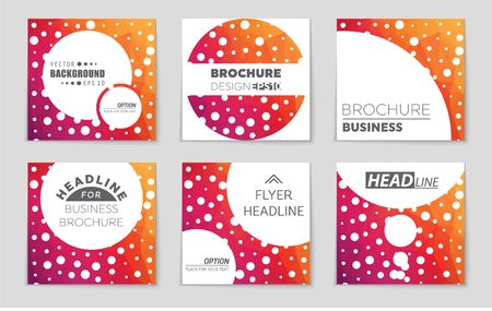 Abstract vector layout background set. For art template design, list, front page, mockup brochure theme style, banner, idea, cover, booklet, print, flyer, book, blank, card, ad, sign, sheet, a4のイラスト素材