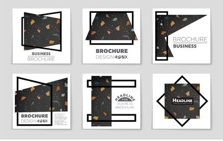 Abstract vector layout background set. For art template design, list, front page, mockup brochure theme style, banner, idea, cover, booklet, print, flyer, book, blank, card, ad, sign, sheet, a4のイラスト素材