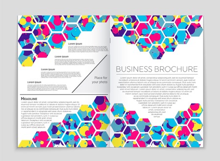 Abstract vector layout background set. For art template design, list, front page, mockup brochure theme style, banner, idea, cover, booklet, print, flyer, book, blank, card, ad, sign, sheet, a4.のイラスト素材
