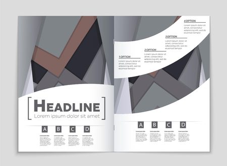 Abstract vector layout background set. For art template design, list, front page, mockup brochure theme style, banner, idea, cover, booklet, print, flyer, book, blank, card, ad, sign, sheet,, a4.のイラスト素材